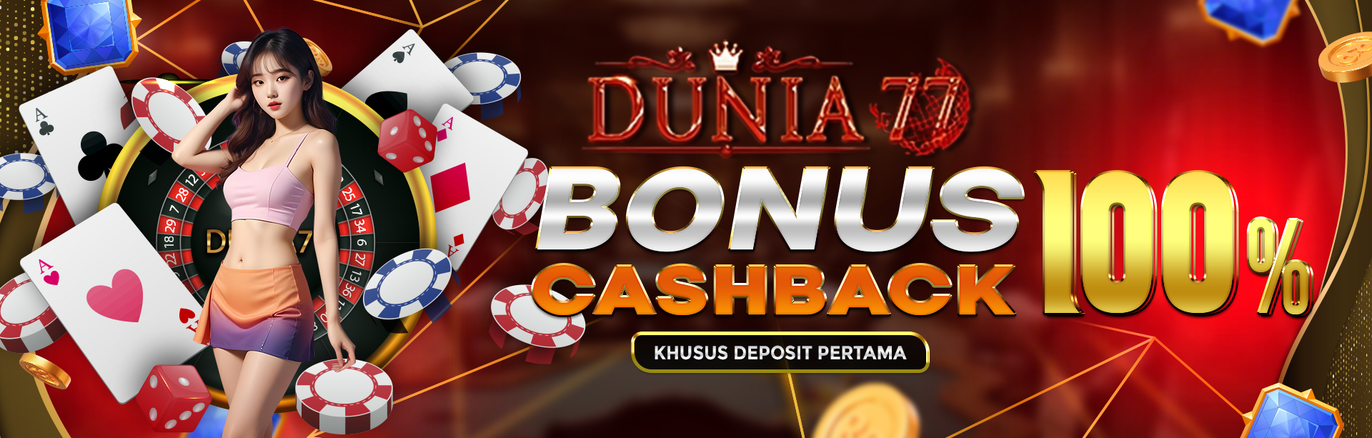 BONUS CASHBACK 100% FIRST DEPOSIT